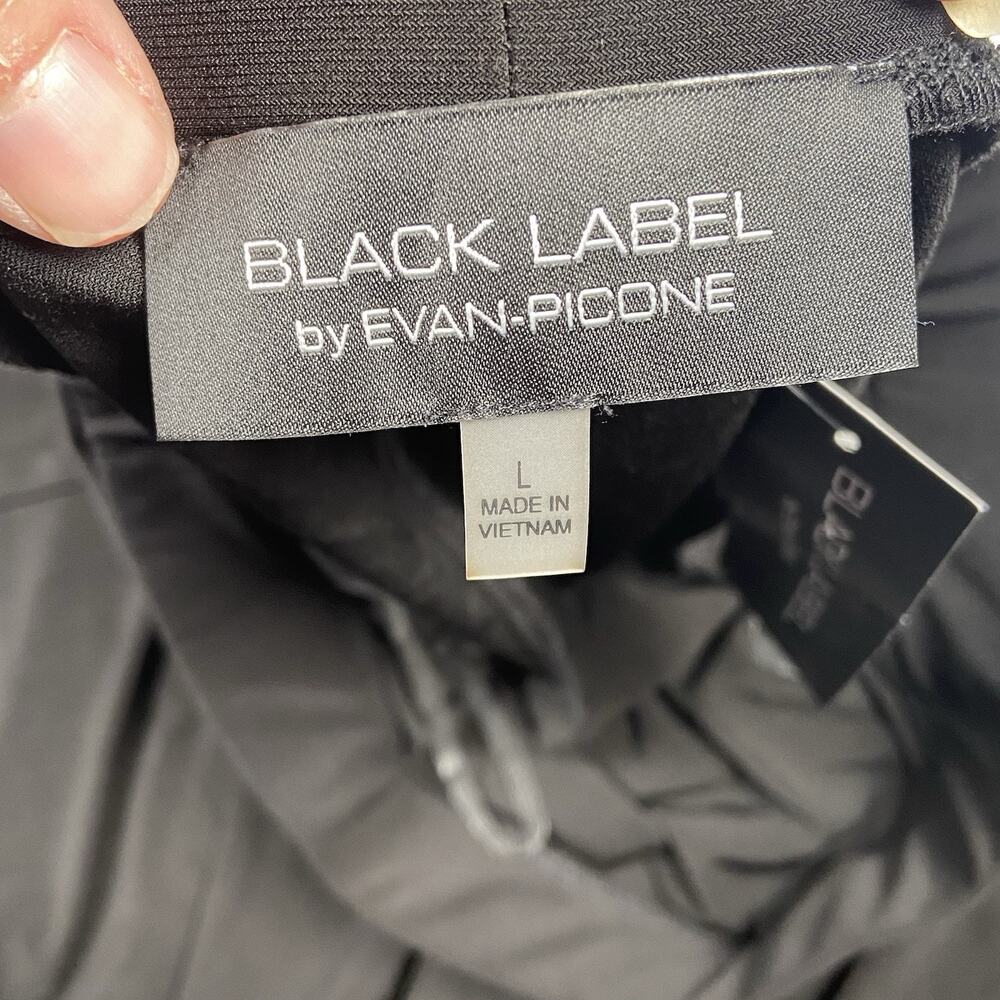Black Label by Evan Picone Skirt Women's Large Black Fit and Flare Midi NEW - Picture 2 of 6